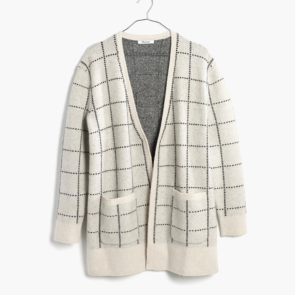 Madewell Ryder Cardigan in windowpane - Picture 2 of 14